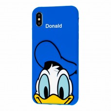 Чехол 3D для iPhone Xs Max Disney Donald синий
