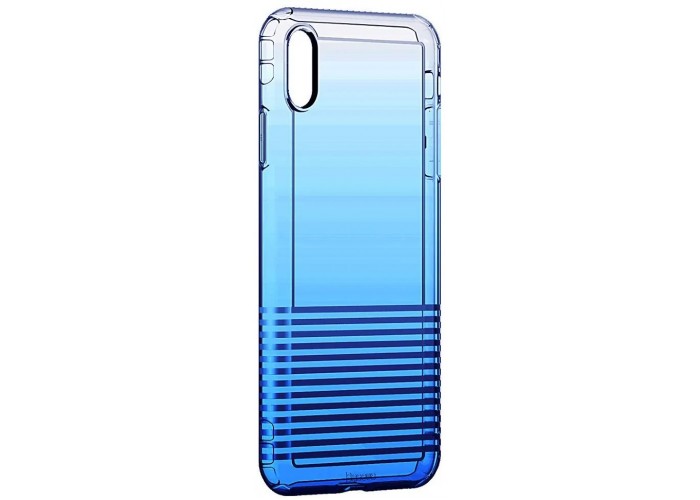 Чехол Baseus Colorful airbag protection для iPhone Xs Max синий / прозрачный