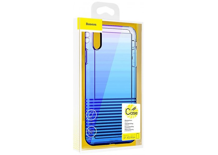 Чехол Baseus Colorful airbag protection для iPhone Xs Max синий / прозрачный