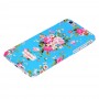 Чехол Cath Kidston для iPhone 6 Flowers с цветами светло голубой