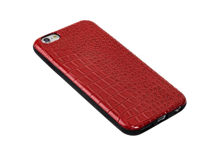 Чехол Crocodile для iPhone 6 красный