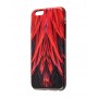 Чехол Glossy для iPhone 6 Feathers оранжевый