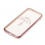 Чехол Kingxsbar для iPhone 5 со стразами розовый