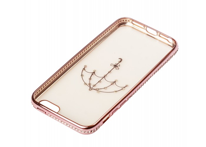 Чехол Kingxsbar для iPhone 5 со стразами розовый