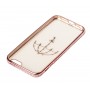 Чехол Kingxsbar для iPhone 5 со стразами розовый