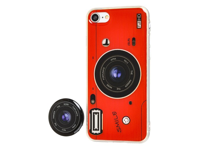 Чехол Photo Popsocket для iPhone 7 / 8 с попсокетом красный