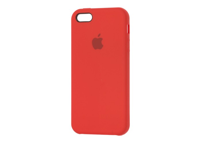 Чехол Silicone для iPhone 5 case красный
