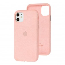 Чехол для iPhone 11 Alcantara 360 розовый песок