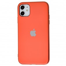 Чехол для iPhone 11 Silicone case матовый (TPU) коралловый