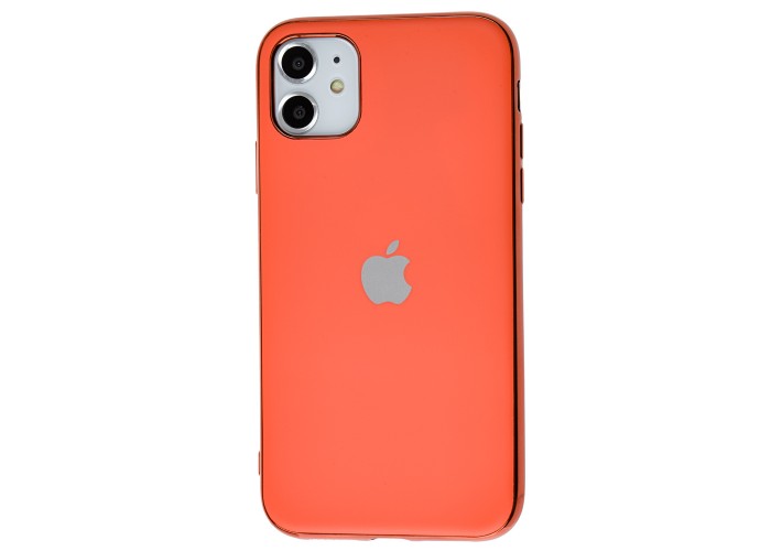 Чехол для iPhone 11 Silicone case матовый (TPU) коралловый