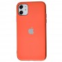 Чехол для iPhone 11 Silicone case матовый (TPU) коралловый