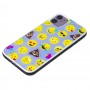 Чехол для iPhone 11 блестки print + popsocket 