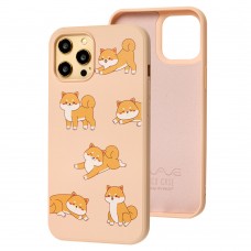 Чехол для iPhone 12 Pro Max Wave Fancy playful cat / pink sand