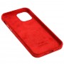Чехол для iPhone 12 / 12 Pro Alcantara 360 красный