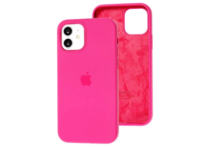 Чехол для iPhone 12 / 12 Pro Silicone Full малиновый / dragon fruit