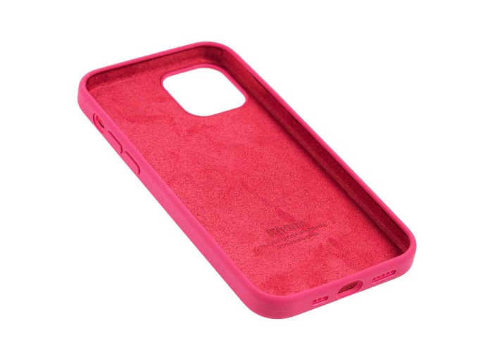 Чехол для iPhone 12 / 12 Pro Silicone Full малиновый / dragon fruit