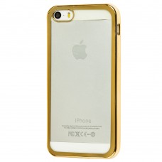 Чехол для iPhone 5 с окантовкой золотистый