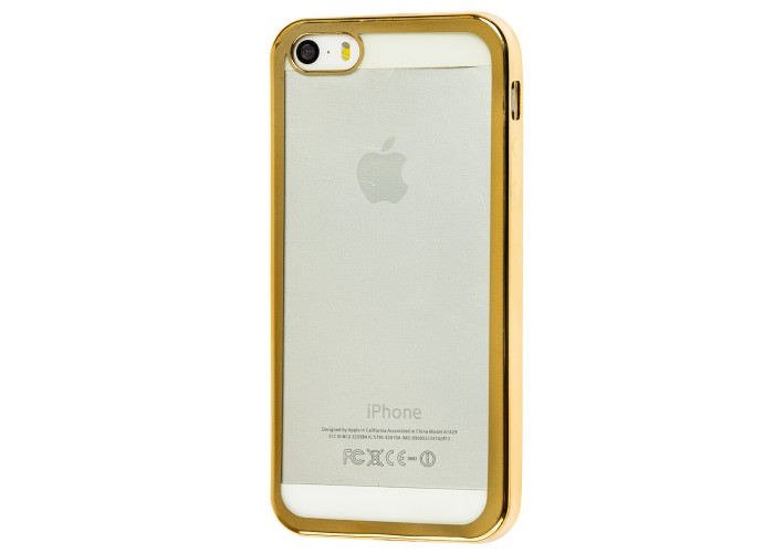 Чехол для iPhone 5 с окантовкой золотистый