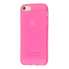 Чехол для iPhone 5 силиконовый розовый