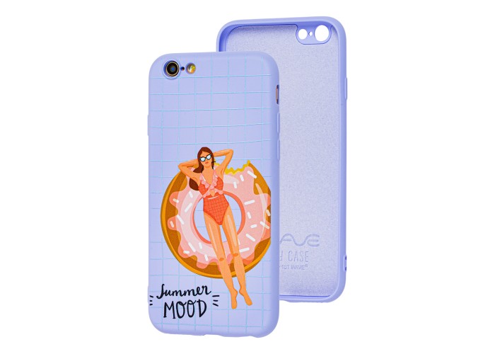 Чехол для iPhone 6 / 6s Wave Fancy summer mood / light purple