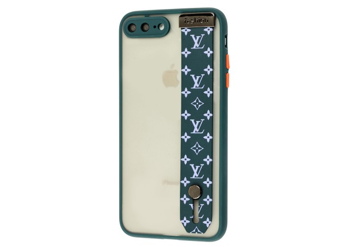 Чехол для iPhone 7 Plus / 8 Plus WristBand LV зеленый / лавандовый