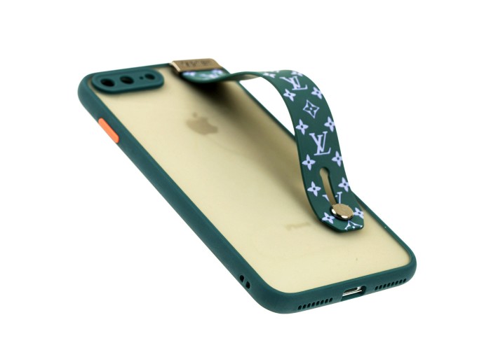 Чехол для iPhone 7 Plus / 8 Plus WristBand LV зеленый / лавандовый
