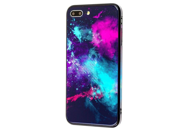 Чехол для iPhone 7 Plus / 8 Plus glass космос