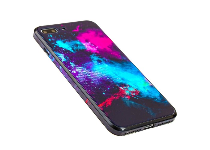 Чехол для iPhone 7 Plus / 8 Plus glass космос