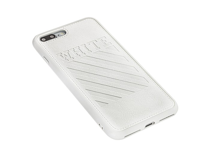 Чехол для iPhone 7 Plus / 8 Plus off-white leather белый