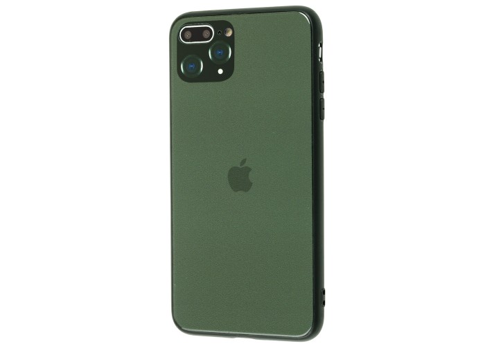 Чехол для iPhone 7 Plus / 8 Plus original glass with Frame темно-зеленый