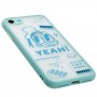 Чехол для iPhone 7 / 8 Picture shadow matte Donald Duck бирюзовый