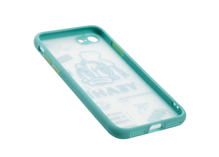 Чехол для iPhone 7 / 8 Picture shadow matte Donald Duck бирюзовый