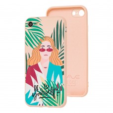 Чехол для iPhone 7 / 8 / SE2 Wave Fancy girl go wild / pink sand