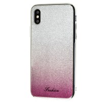 Чехол для iPhone X / Xs Ambre Fashion серебристый / розовый