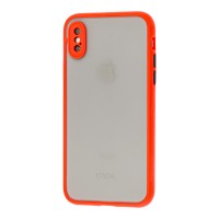 Чехол для iPhone X / Xs LikGus Totu camera protect красный