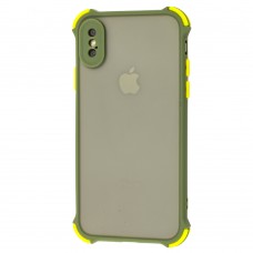 Чехол для iPhone X / Xs LikGus Totu corner protection зеленый