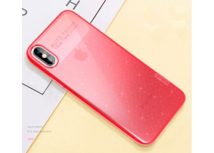 Чехол для iPhone X / Xs X-Level Rainbow розовый