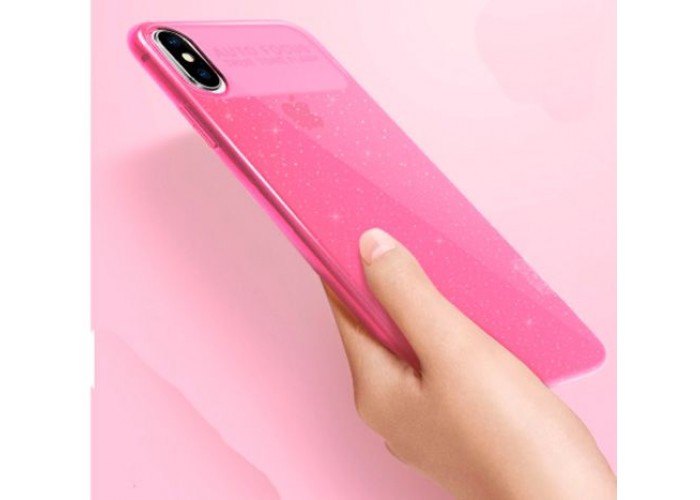 Чехол для iPhone X / Xs X-Level Rainbow розовый