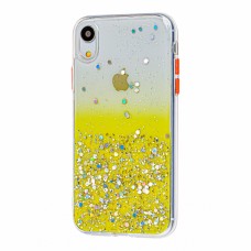 Чехол для iPhone Xr Glitter Bling желтый