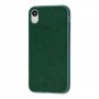 Чехол для iPhone Xr Leather cover зеленый