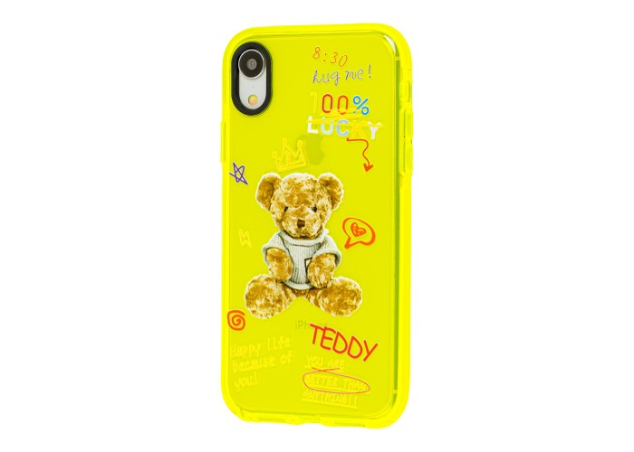 Чехол для iPhone Xr Neon print Teddy