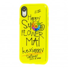 Чехол для iPhone Xr Neon print happy