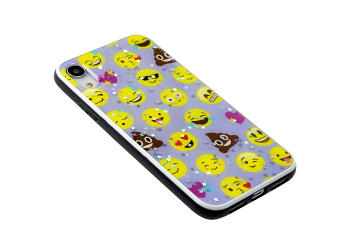 Чехол для iPhone Xr блестки print + popsocket 