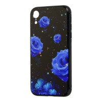Чехол для iPhone Xr glass роза
