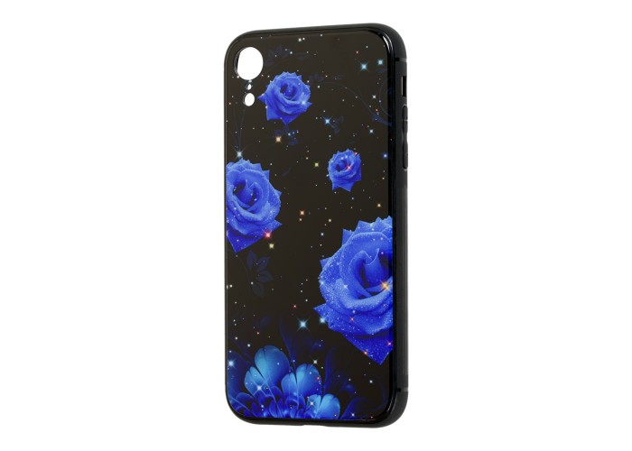 Чехол для iPhone Xr glass роза