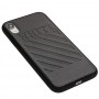 Чехол для iPhone Xr off-white leather черный