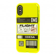 Чехол для iPhone Xs Max Neon print flight