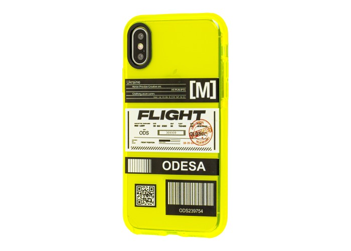 Чехол для iPhone Xs Max Neon print flight