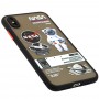 Чехол для iPhone Xs Max Picture shadow matte космонавт черный