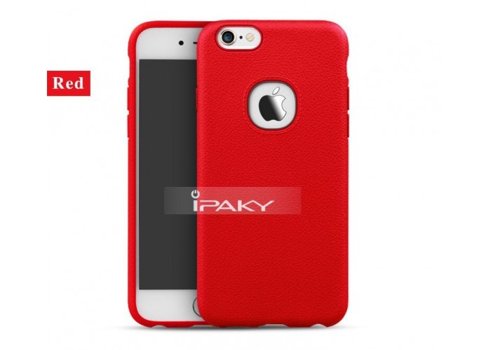 Чехол iPaky для iPhone 6 с имитацией кожи красный